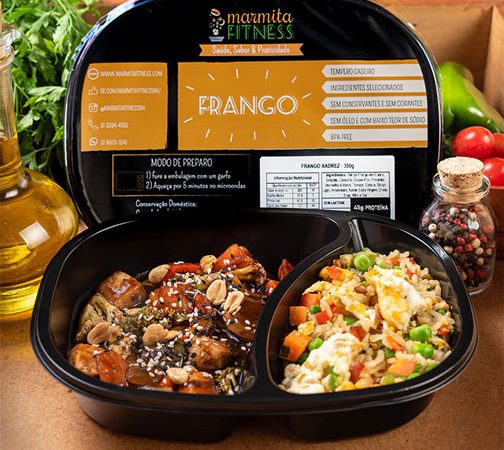 Frango Xadrez 200g - Comida Salutte