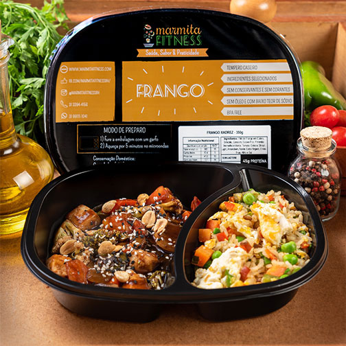 Frango Xadrez 200g - Comida Salutte