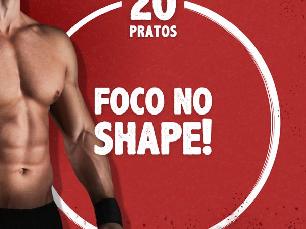 Combo de 20 Pratos FOCO NO SHAPE da Marmita Fitness