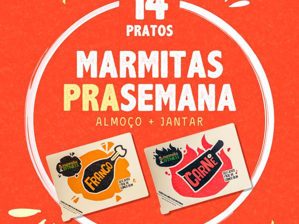 COMBO de 14 Pratos de MARMITAS PRA SEMANA (Almoço + Janta) da MARMITA FITNESS BH