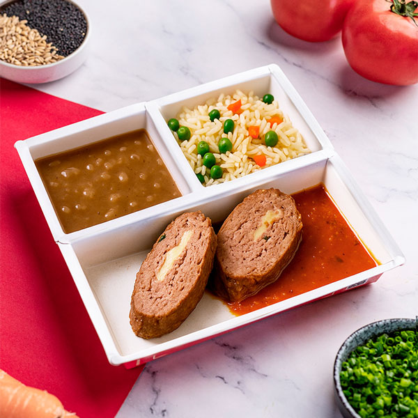 Rocambole de Carne Recheado com Queijo